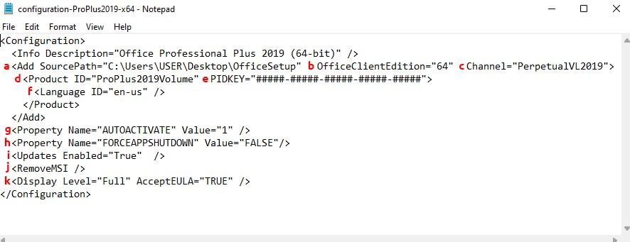 how to configure xml file